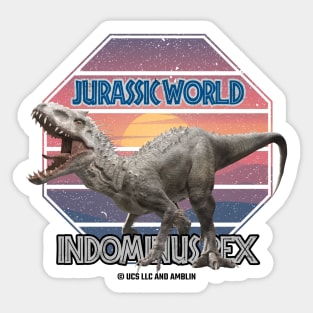 Jurassic - Indominus Rex -  Dinosaur Movie Sunset Sticker